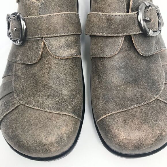 Alegria KHLOE Light Brown Leather Slip On Loafer Comfort Support Clog Shoes - Picture 8 of 16